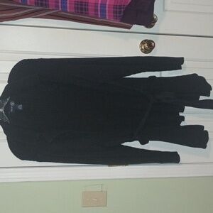 Venezia Women's Black Knit Cardigan With Tie Belt